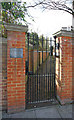 Gate to Redcliffe Gardens Riverside Walk