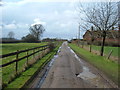 Farm road to Hill Farm