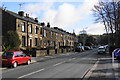 Terraced houses on Huddersfield Road, Newhey