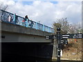 TQ2182 : Finger post  at Old Oak Lane canal bridge by Natasha Ceridwen de Chroustchoff