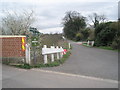 Junction of Ham Lane and the access road to Old Windsor Lock