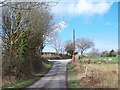 The Ynysleci-Llangybi road at the junction with the Llanarmon road