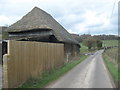 TR1652 : Thatched Barn of Little Eaton Farm by David Anstiss