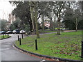 Bollards within Park Crescent