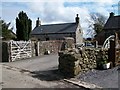 Cottages opposite Llangybi church