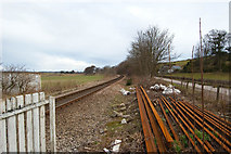 NJ8614 : Aberdeen-Inverness line (site of Pitmedden Station) by Bill Harrison