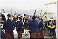 Pipe Band at the ferry pier in Brodick, Isle of Arran