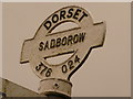 ST3702 : Sadborow: finger-post detail by Chris Downer