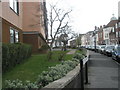 Looking from Charles Street along Lombard Street