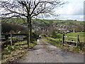 Road to The Clough, Cob Cottage and The Cob