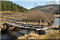NN0662 : Dangerous footbridge over Abhainn Righ in Glen Righ by Steven Brown