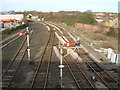 Railway towards Driffield from Station Road bridge