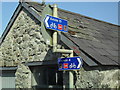 Cycle route signs at The Diamond