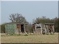 Old railway goods van bodies at Elvaston