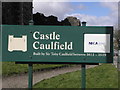 Information board at Castlecaulfield Castle
