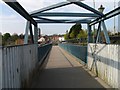 Footbridge over the river and railway towards town centre