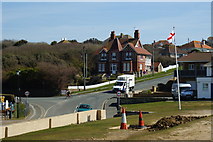 SZ3485 : Road Junction at Freshwater Bay, Isle of Wight by Peter Trimming