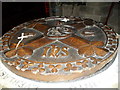 Top of the font lid within St Bartholomew, Rogate