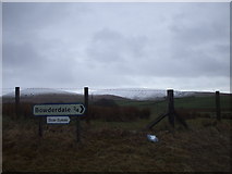 NY6804 : Signpost to Bowderdale and Scar Sikes by John Lord