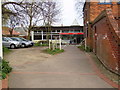 TM4290 : Pedestrian Walkway to Beccles Library by Helen Steed