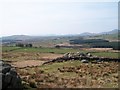 View south-westwards across the upper  Afon Wen valley