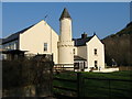 The unusual turret at Glangwili Mansion