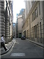 Looking from Lombard Street into Nicholas Lane