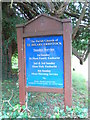 Notice board at St Hilary