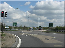 TL2272 : Stopped at Stukeley roundabout by J Whatley