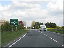 TL3179 : A141 approaching Warboys roundabout by J Whatley