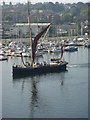 Ipswich Marina with restored Thames barge