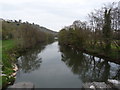 The view upstream from Taddiport Bridge on the river Torridge