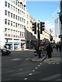 Looking from London Wall southwards down Moorgate