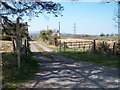 The entrance to the Ystumcegid-isaf farm road