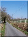 A straight stretch of the Ynys-ddu road