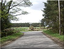 NJ8304 : Approach to Easter Ord road junction by Stanley Howe