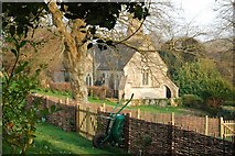 SY5889 : Littlebredy: View of Church through gardens by Mr Eugene Birchall