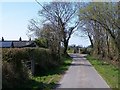 Approaching Rhedynog Ganol and the farm road to Plas Newydd