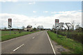 Speed limit warning signs approaching Barbaraville