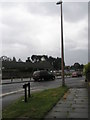 Looking from Rosecroft Close across the railway line towards Asda