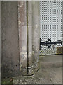 NY3603 : Cut Mark with Bolt, Brathay Church by Ian Charters