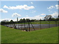 Abandoned tennis courts at the rear of Northampton College at Daventry