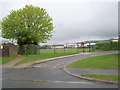 Looking from Test Road towards the Sompting Village Primary School