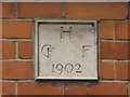 TQ2784 : Date stone on an Edwardian house in Wadham Gardens, NW3 by Mike Quinn