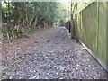 Fence boundary alongside bridleway connecting Brittenden Lane to Possingworth Lane