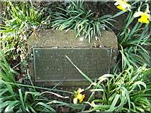 SP2872 : Memorial plaque, Abbey Fields, Kenilworth. by John Brightley
