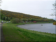 NT2873 : Emergency Service vehicles by Dunsapie Loch by Stephen Sweeney