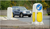 J4669 : "Keep left" sign, Comber by Albert Bridge