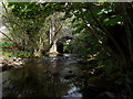 Sticklepath Bridge on the river Taw as seen from upstream