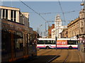 Sheffield: a variety of transport on High Street